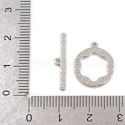 Chiusure a levetta piatte e rotonde in ottone&nbsp;KK-G548-36P