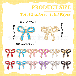 92pcs 2 colgantes de esmalte de aleación de colores&nbsp;ENAM-WR0001-17