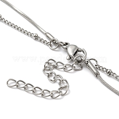 Collana a doppio strato in acciaio inossidabile 304 anti-ossidazione&nbsp;NJEW-Q321-01P