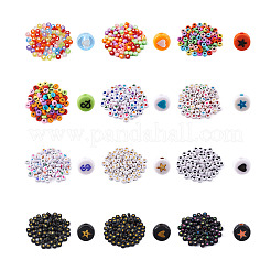 1200 Stück 12 Stil undurchsichtige Acrylperlen&nbsp;MACR-PJ0001-04