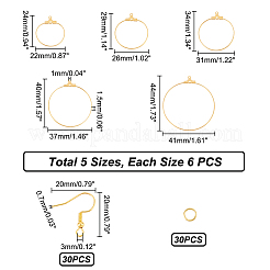 Kit para hacer aretes colgantes de círculo grande&nbsp;DIY-UN0004-09