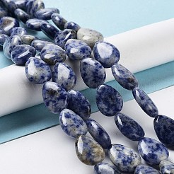 Fili di perle di diaspro macchia blu naturale&nbsp;G-L242-33