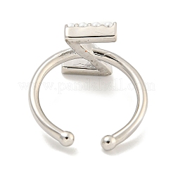 Anelli per polsini aperti da donna in ottone placcato a cremagliera&nbsp;RJEW-F162-01P-Z
