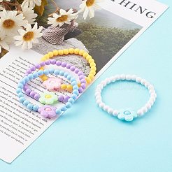 Braccialetti di perline elasticizzati acrilici opachi per bambini&nbsp;BJEW-JB06221