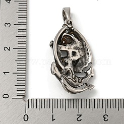 Anhänger aus chirurgischem Edelstahl 316 mit Mikropflaster und Zirkonia&nbsp;STAS-Z073-65AS-02