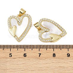 Pendentifs avec zircon cubiques à micro-pavés en laiton&nbsp;KK-S526-07G-B