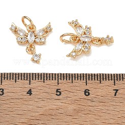 Pendenti in zirconi cubici trasparenti in micro pavè di ottone&nbsp;CU-CBAB0CF-22G