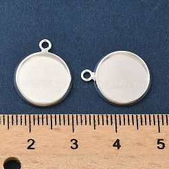 Impostazioni piatto cabochon ciondolo in ottone rotondi&nbsp;X-KK-K414-14E-S