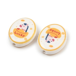 Perline di porcellana fatti a mano stampati&nbsp;PORC-B009-01A