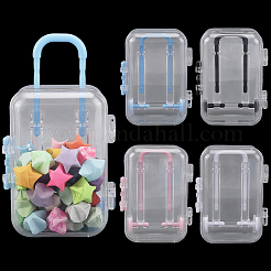 4 Stück 4 Farben Trolley-Tasche geformte Kunststoff-Aufbewahrungsboxen&nbsp;AJEW-SP0002-60