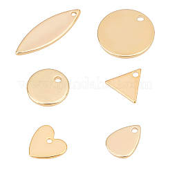60pcs 6 pendentifs en laiton de style&nbsp;KK-BC0002-08G