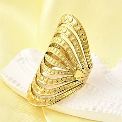 Verstellbare Manschettenringe aus 304 Edelstahl für Damen&nbsp;RJEW-B123-01G-03