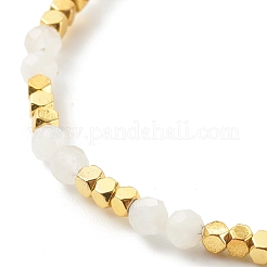 Natürliche Regenbogen-Mondstein- und Lapislazuli-Perlen-Stretcharmbänder-Sets&nbsp;BJEW-JB06255-03
