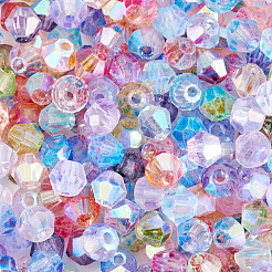 520 Stück transparente Farben Regenbogen Glas Saatperlen&nbsp;GLAA-TA0003-95