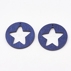 Birnenholz Pentacle Anhänger&nbsp;WOOD-T010-08C