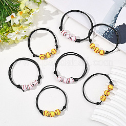 20 Stück 2 Farben Sport-Thema Acrylperlen Armbänder für Männer und Frauen&nbsp;BJEW-SP0001-22