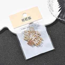 Pendentifs en laiton Shegrace avec micro-pavé de zircone cubique transparente&nbsp;XGRQ29692-394G-W