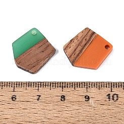 Colgantes de resina opaca y transparente y madera de nogal&nbsp;RESI-N053-35