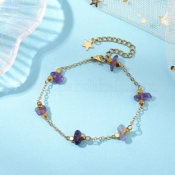 3 bracelet en perles de pierres précieuses naturelles.&nbsp;BJEW-JB11310