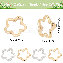 2 Farben CCB Kunststoffperlenrahmen&nbsp;CCB-SC0001-18