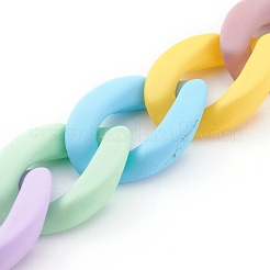 Catena della cassa del telefono in acrilico verniciato a spruzzo arcobaleno&nbsp;X-HJEW-JM00441