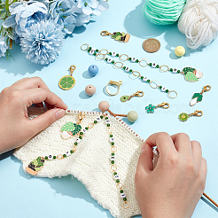 DIY-Strickwerkzeugsets mit Grünpflanzenmotiv&nbsp;HJEW-NB00149