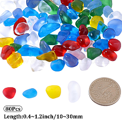 80 pezzo di decorazione in vetro per esposizione serie oceano&nbsp;DJEW-PA0001-04A