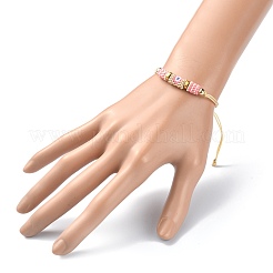 Saatsäule aus Glas mit Gliederarmband mit bösem Blick&nbsp;BJEW-MZ00029-02