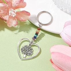Porte-clés pendentif en alliage coeur&nbsp;KEYC-JKC00626-03