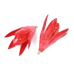 Pendentifs en résine époxy et fleurs séchées&nbsp;RE-CBAAE94-05F