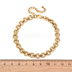Fußkettchen mit Ringgliederkette aus Edelstahl 304&nbsp;AJEW-A057-11G