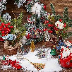 4 bolsa de 4 estilos de adornos colgantes acrílicos para árbol de Navidad&nbsp;AJEW-DC0003-57A