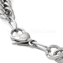 Anlaufgeschütztes kubanisches Gliederkettenarmband aus 304er Edelstahl für Männer und Frauen&nbsp;BJEW-C048-03P