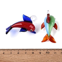 Colgantes artesanales de lampwork&nbsp;LA-N048-25