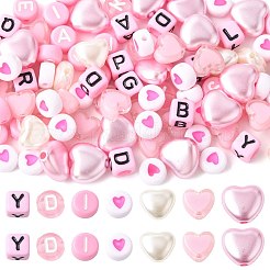 DIY Herz Buchstaben Perlen Zubehör Set&nbsp;DIY-FS0009-98