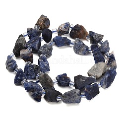 Fili di perle di sodalite naturale grezza&nbsp;GG-CBA0B77-A01-02
