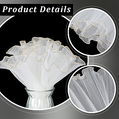 Fil de gaze ondulé froissé bouquets de fleurs emballage d'emballage&nbsp;DIY-CY0001-78A