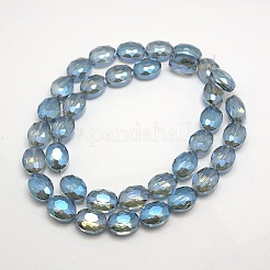 Placchi sfaccettato perle ovali cristallo fili&nbsp;EGLA-F058B-02