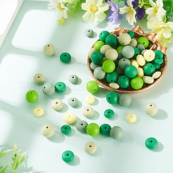 120 pièces 12 styles de perles focales en silicone&nbsp;SIL-CW0001-01A