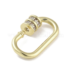 Schlüsselanhängerringe aus Messing mit Mikropavé und Zirkonia&nbsp;X-KK-M293-50G