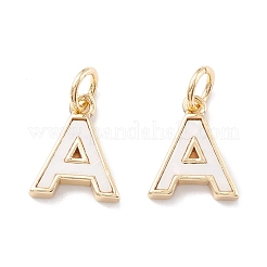 Ciondoli con lettere in ottone placcato a cremagliera&nbsp;KK-I687-01G