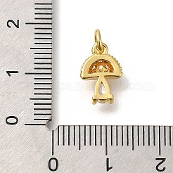 Breloques en laiton avec zircone cubique de micro pave&nbsp;KK-M295-21G