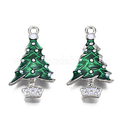 Legierung Weihnachtsbaum Emaille-Anhänger für Weihnachten&nbsp;X-ENAM-R041-14