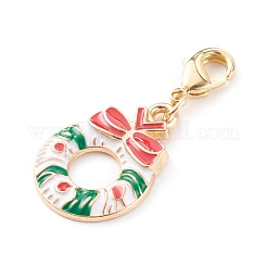 Weihnachtliche Legierungs-Emaille-Anhänger&nbsp;HJEW-JM00457-05