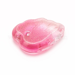 Encantos de vidrio transparente de dos tonos&nbsp;X-GLAA-H016-15