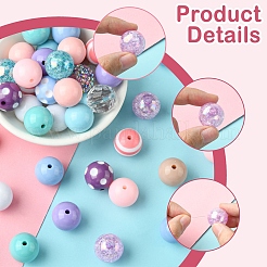 Kits de accesorios para hacer joyas de acrílico y resina redondos de diy&nbsp;DIY-FS0007-63