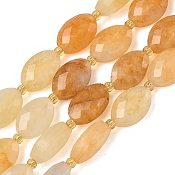 Natürlicher gelber hämatoider Quarz/goldene Heilerquarz-Perlenstränge&nbsp;G-A295-A06-01