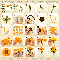 300 Stück DIY-Plüschstäbe&nbsp;DIY-PB0001-28