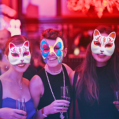 40 masque de mascarade en papier vierge de 5 styles&nbsp;AJEW-TW0001-11
