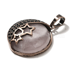 Pendentifs de quartz rose naturel&nbsp;G-P560-01R-22